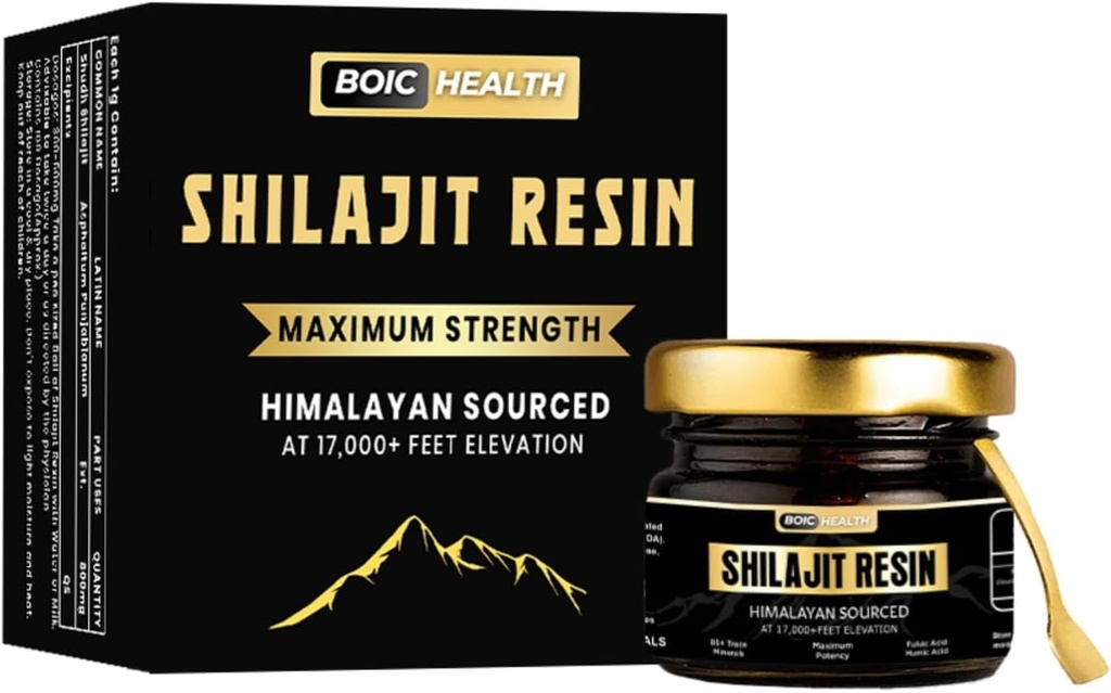 Pure Organic Shilajit Maksimiteho miehille & naisille, joilla on 85+ Trace Minerals Supplement for Energy, Performance and Immune System - Shilajit Resin-50G (paketti 1