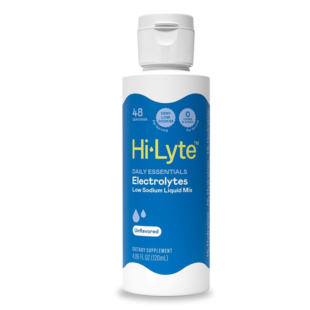 Hi-Lyte Daily Essentials Alhainen natrium-Elektrolyytit Liquid Mix Mauton, 48 tarjoilua