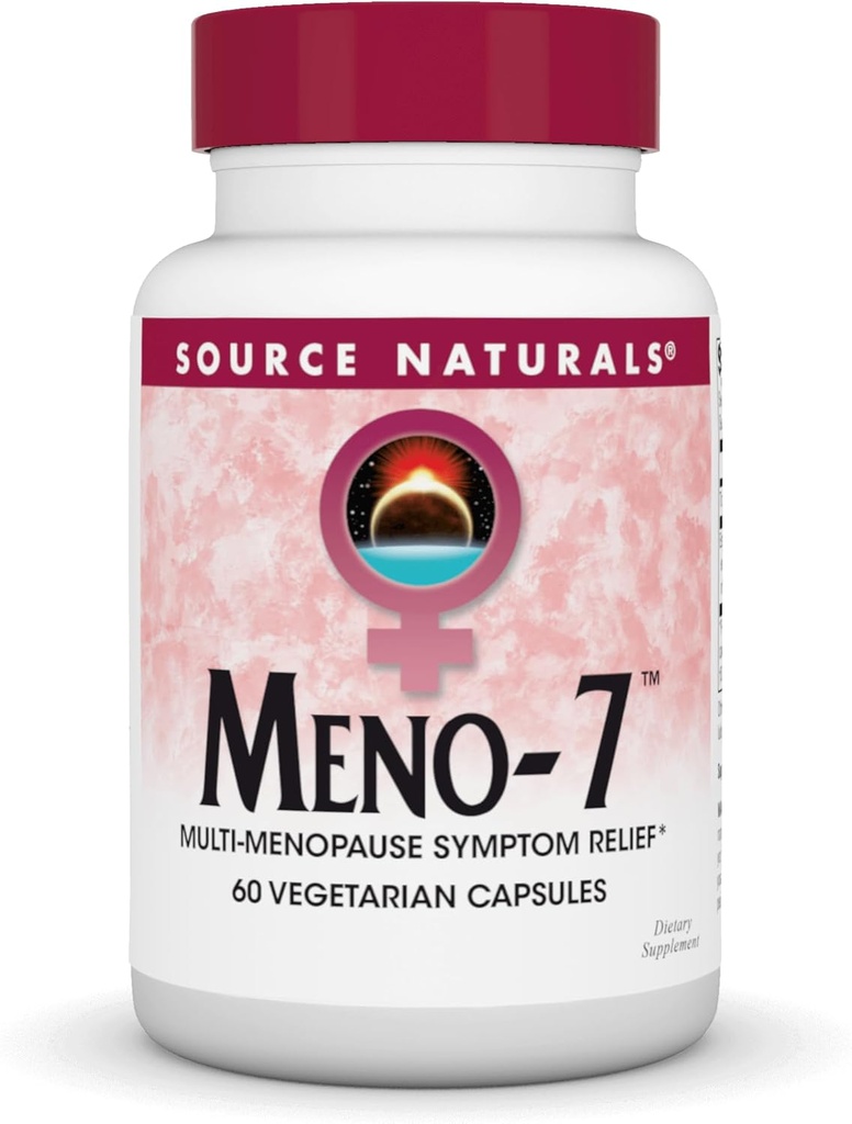 Source Naturals Meno-7, Multi-Menopause Symptom Relief* - 60 kasvissyöjäkapselia