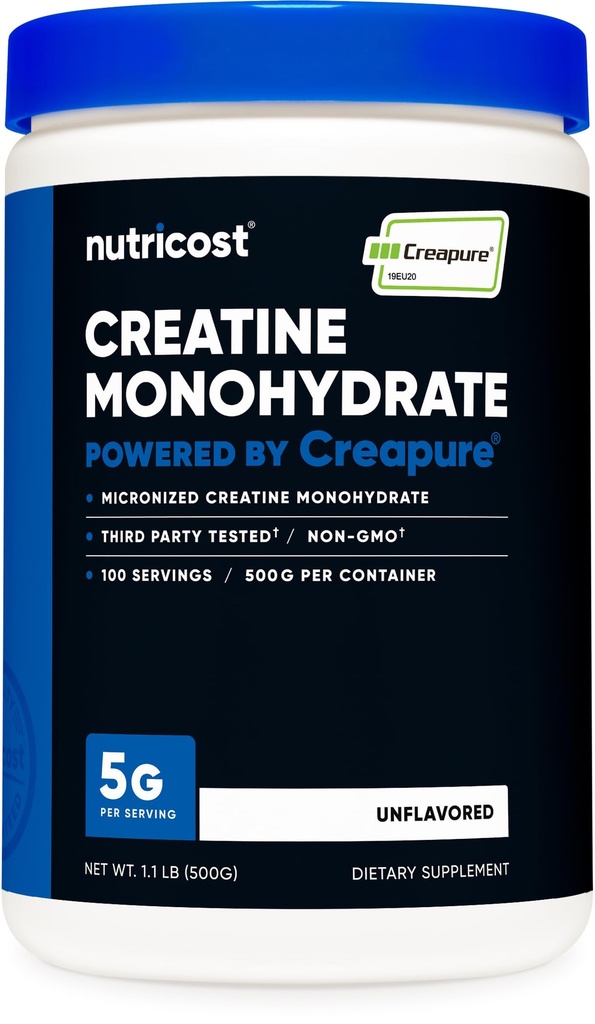 Nutricost Creapure® Creatiini Monohydraatti 500 grammaa