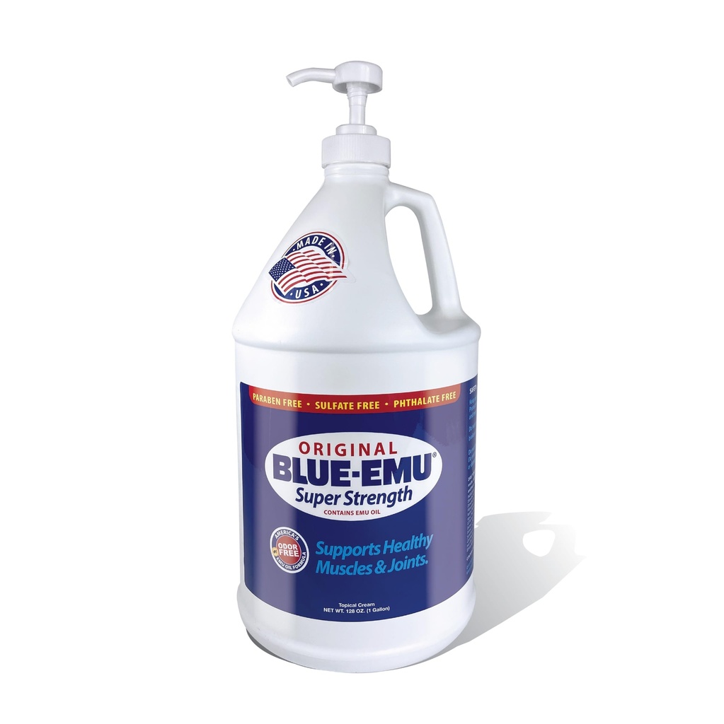 BLUE-EMU Original Super Strength Cream, rauhoittava lihas & niveltuki, 1 Gallon