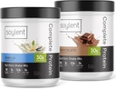Soylent Complete Protein Powder, 30g Protein Shake for Muscle Growth and Recovery, Zero Sugar, Gluteeniton, Vegaani - Vanilla & Chocolate (kaksi 1,25LBs Tubs)