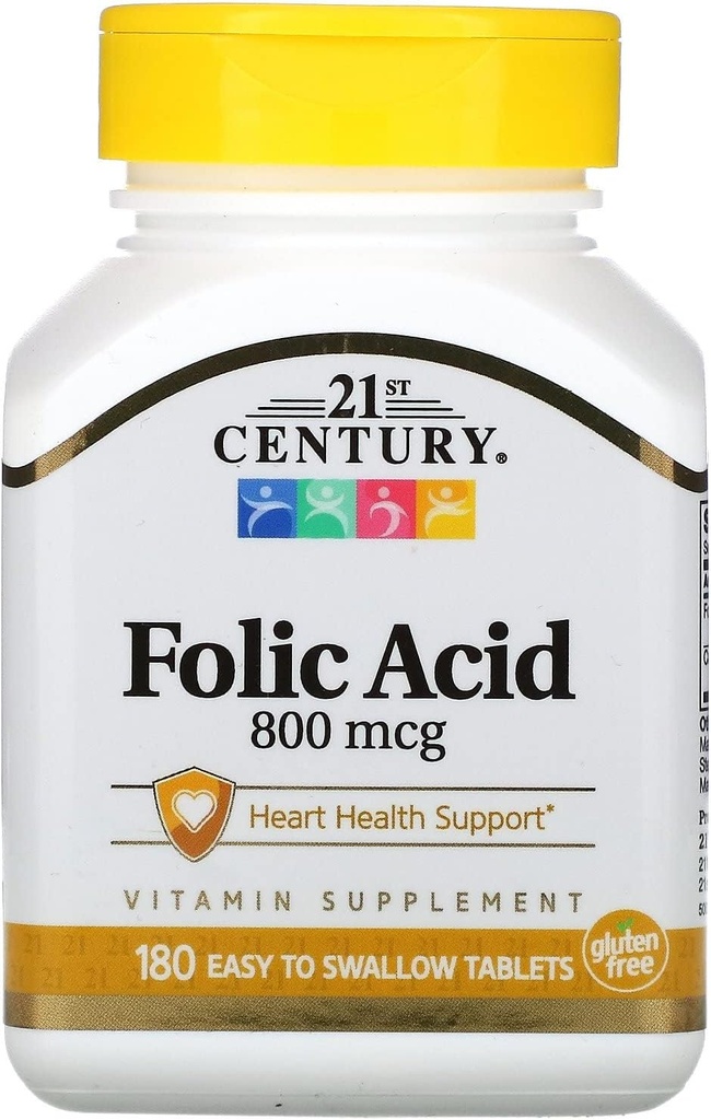 21st Century, Foolihappo 800 mcg 180 tablettia