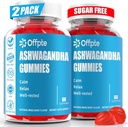 Ashwagandha Gummies Sugar Gratis för kvinnor Män, Hög Potens Ashwagandha Root Extract Supplements med L-Theanine GABA Chamomile Turmeric Vitamin D3 B12 för Stress Adults Vegan (Mixed Berry)