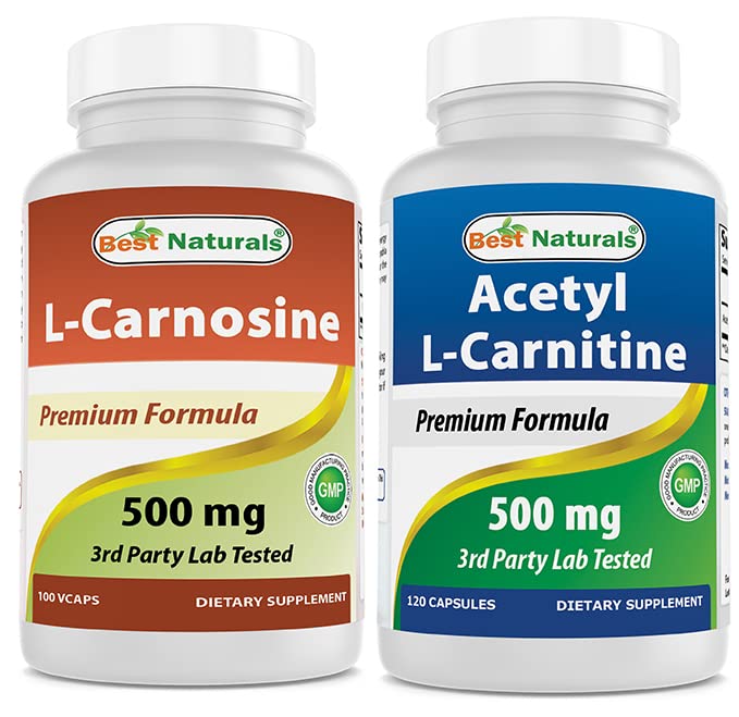 Best Naturals L-karnosine 500 mg & Acetyl L-karnitiini 500 Mg