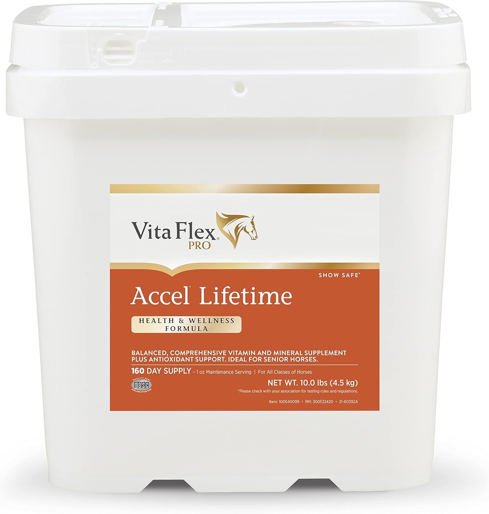 Vita Flex Pro Accel Lifetime Health & Wellness Formula Supplement hevosille, 10 lb
