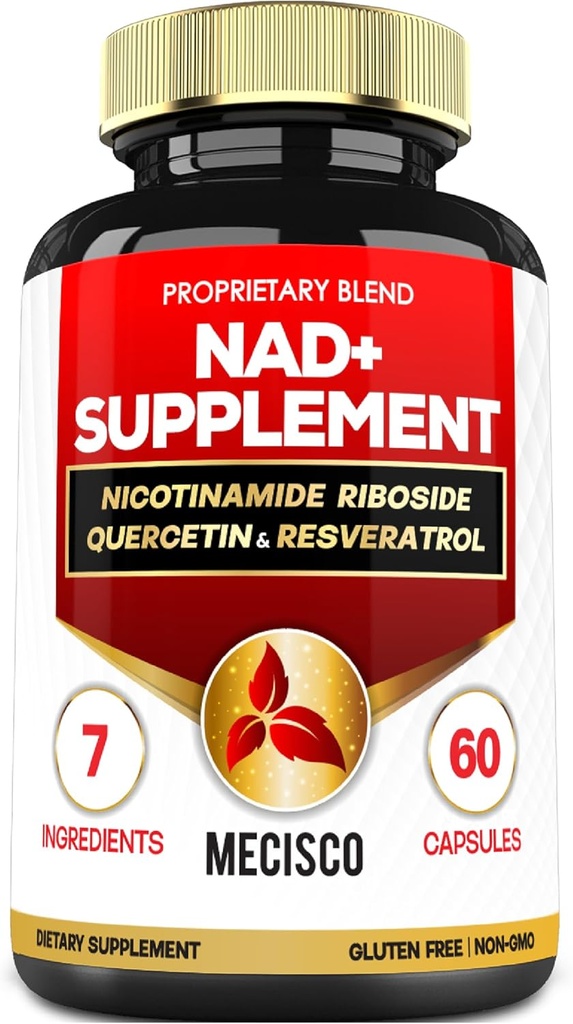 NAD+ Nikotinamidi Ribosidi w/Quercetin, Resveratrol, Turmeric, Rhodiola Rosea, Astragalus - 60