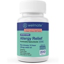 WELMATE - Allergia Relief - Fexofenadiini HCl 60 mg - 12 tuntia ei- vaimeaa antihistamiinia - Aivastelu - Runny Nenä - kutiava silmät, nenä ja kurkku - Allergia Relief - 200