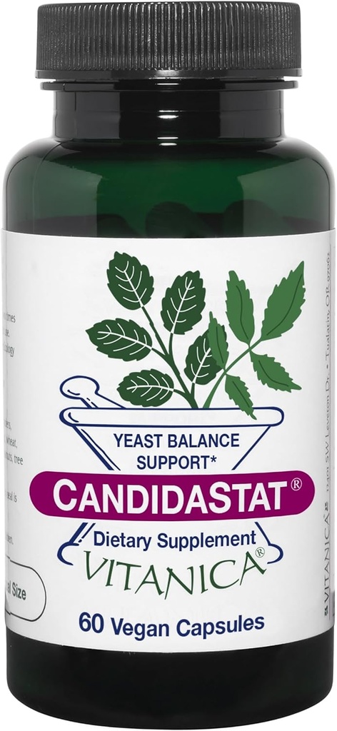 Vitanica Candidastat, tasapainotettu tuki, vegaaninen, 60 kapselia