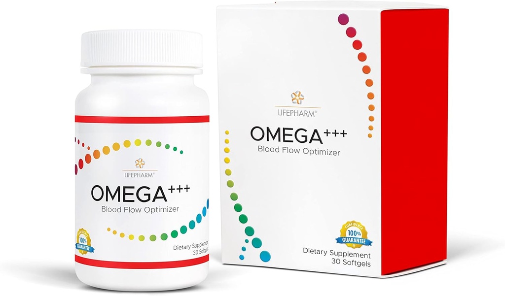 Omega ++++ Tillägg för män och kvinnor: Premium Fish Oil DHA EPA Omega 3, Omega 3 EFA 369 i kallpressad formulering. Icke-GMO, Glutenfri och tredjepartstestad för Prime Quality (30 greve)