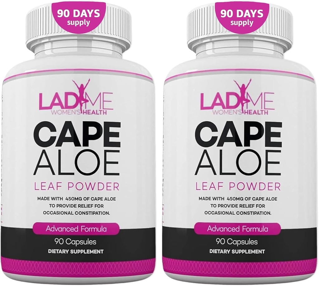 Rena Cape Aloe Herbal Laxative för förstoppningshjälp Hälsosam tarmrörelse Natural Colon Cleanse & Detox Dietary Supplement Designad för kvinnor av Ladyme 180 kapslar