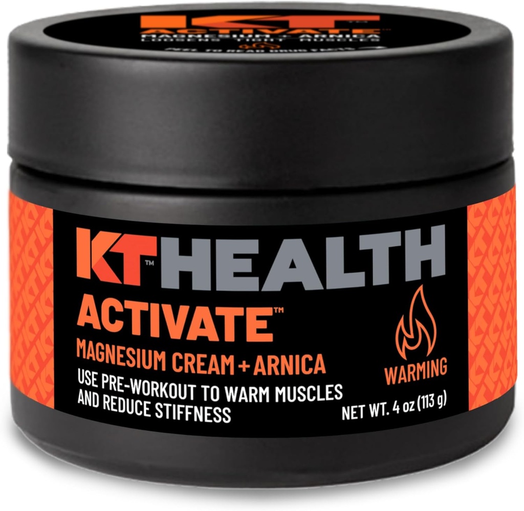 KT Health, Magnesium Cream, Aktivoi - Lämmitykset ja Loosens Tiukka lihakset - Käytä pre-workout vähentää jännitystä