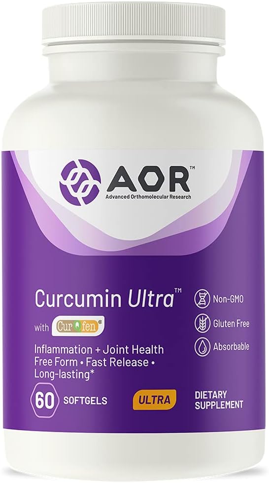AOR, Curcumin Ultra, Premium-lisä, nopeatoiminen yhteinen tuki, 60 Softgels (60 Servings)
