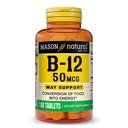 MASON NATURAL B12 50 mikrog kalsiumia, 100 päivän toimitus, ravintolisä tukea luonnon energian tasoilla, 100 tablettia (pakkaus 1)