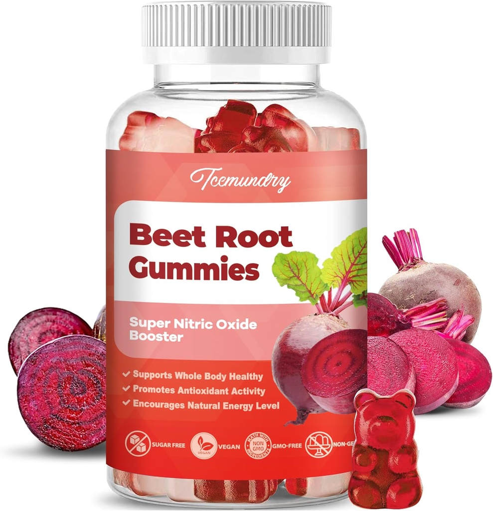 Sokerittomia juuria Gummies - Tukee energiaa & koko kehon terveyttä - 1500 mg juuria Gummies naisten miesten (60 kreivi)
