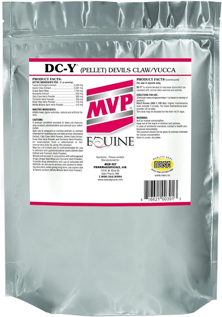 DC-Y (2 lb) Aids minimoimalla särkyjä ja hellyyttä liittyvät jokaisen päivän toimintaa hevosissa ...