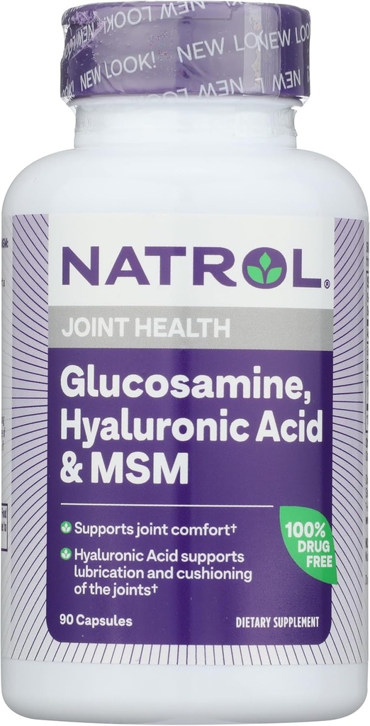 Natroliglukosamiini, hyaluronihappo ja MSM, 90 kapselia