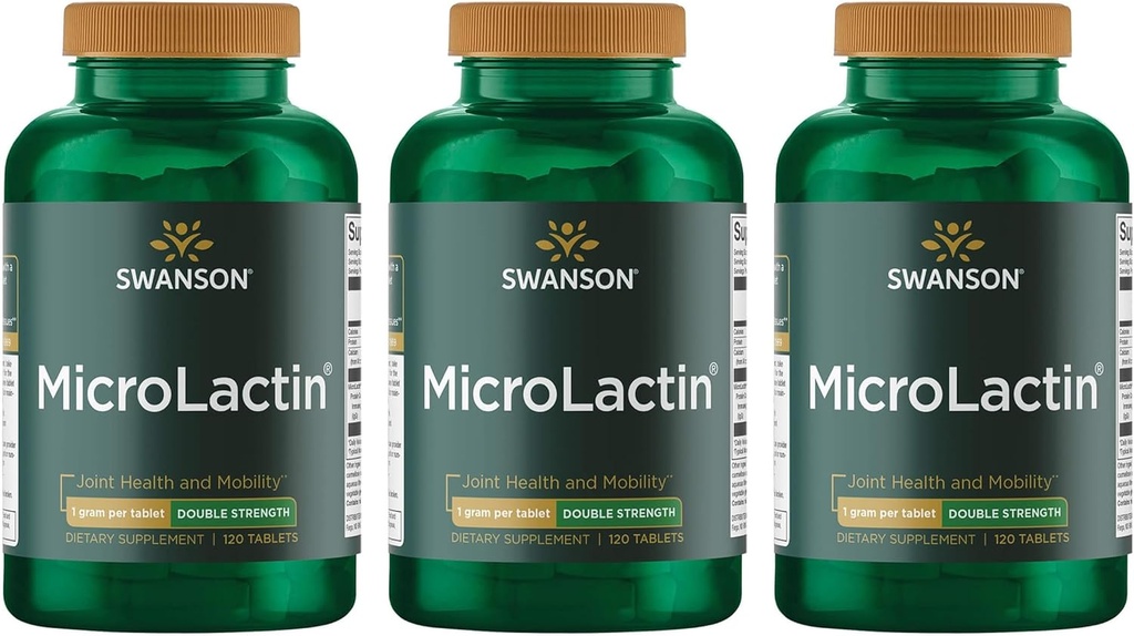 Swanson Microlactin Double Strength 1000 Milligrammaa 120 Tabs (3 pakkaus)