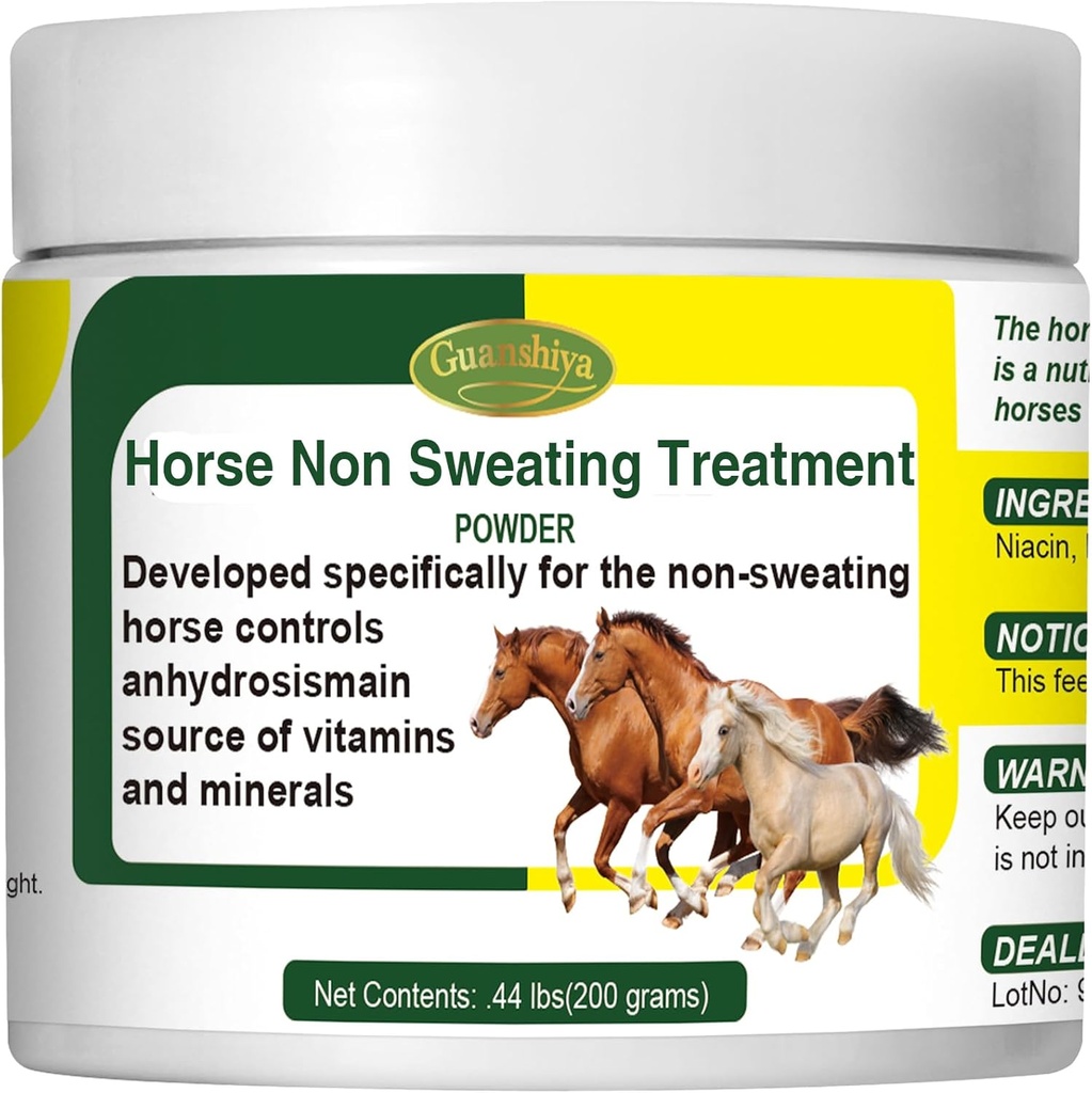 Häst Non Sweat Treatment, främja hälsosam temperaturförordning för stopp svett, AC, gammal, Mare, Gelding, Anhidrosis, en varm sommardag användning