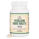 Kalium Iodide 130 mg tabletit - Hätäkäyttö altistumisen - 180 Lukumäärä, 3 kuukausi Supply - Double Wood Lisäravinteet