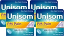 Unisom PM Pain Night-time Uni-Aid + Pain Reliever, Acetaminophen & Difenhydramiini HCI, 30 Caplets, 50mg (pakkaus 4)