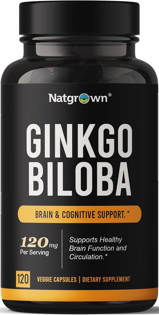 Natgrown Ginkgo Biloba 120mg - Extra Strength Ginkgo Bilobauutekapselit - 120