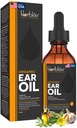 Organic Ear Oil for Ear Infektiot - Natural Eardrops for Infektioiden ehkäisy, uimarin korvan ja vahan poisto - Lapset, Aikuiset, Baby, Dog Eurache Remedy - kanssa Mullein, Valkosipuli, Calendula, Valmistettu USA