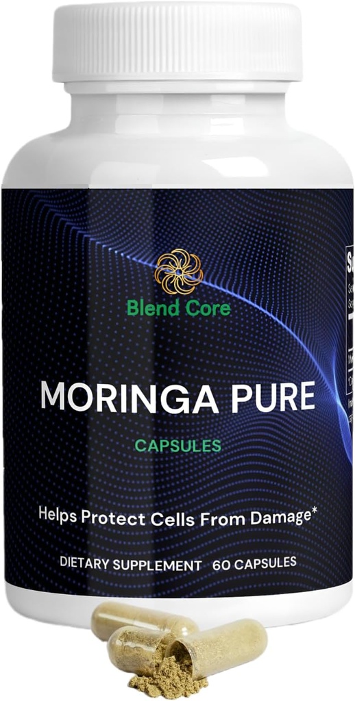 Moringa Antioxidant kapslar - Natural Moringa Oleifera - 800 MG Energy, Metabolism och Immune Support.
