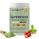 Superfood Reds & Greens Powder - 11,64 oz, Prebiotika & Probiotika för Digestive Health, Super Greens Powder med Ashwagandha för Gut Health, Immunity, Antioxidanter, Vegan, icke-GMO