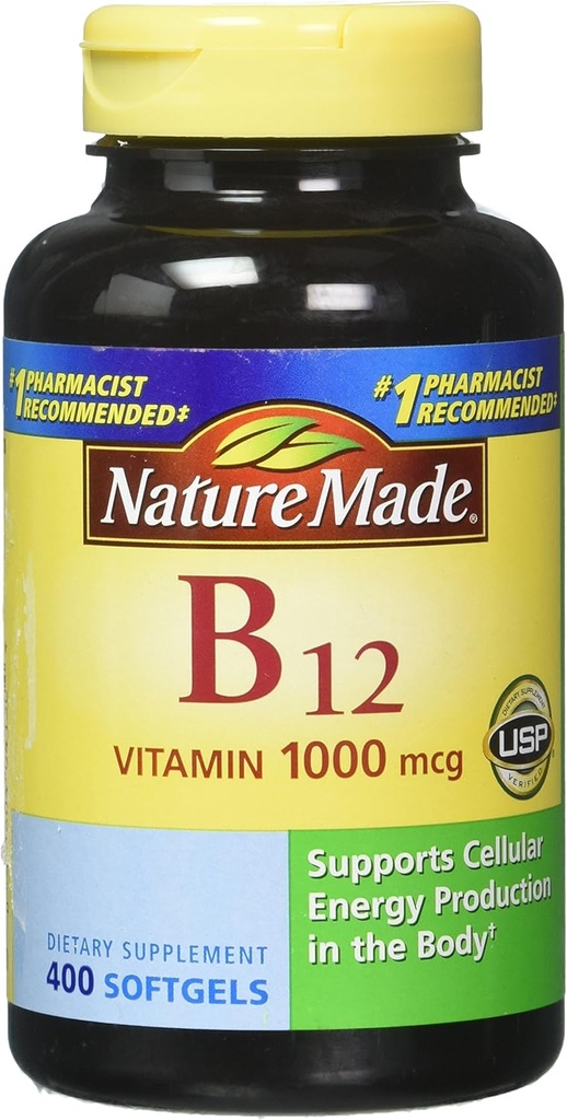 Luonto valmistettu B12 1000 mikrog., 400 Softgels