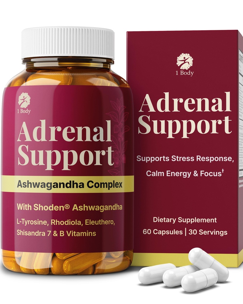 100% Natural Shoden Ashwagandha Complex Supplement - Ultra High Potency 35:1 Koncentrerad Root Extract för Sleep & Energy Support - Vegan, Non-GMO - 60 Ashwagandha kapslar