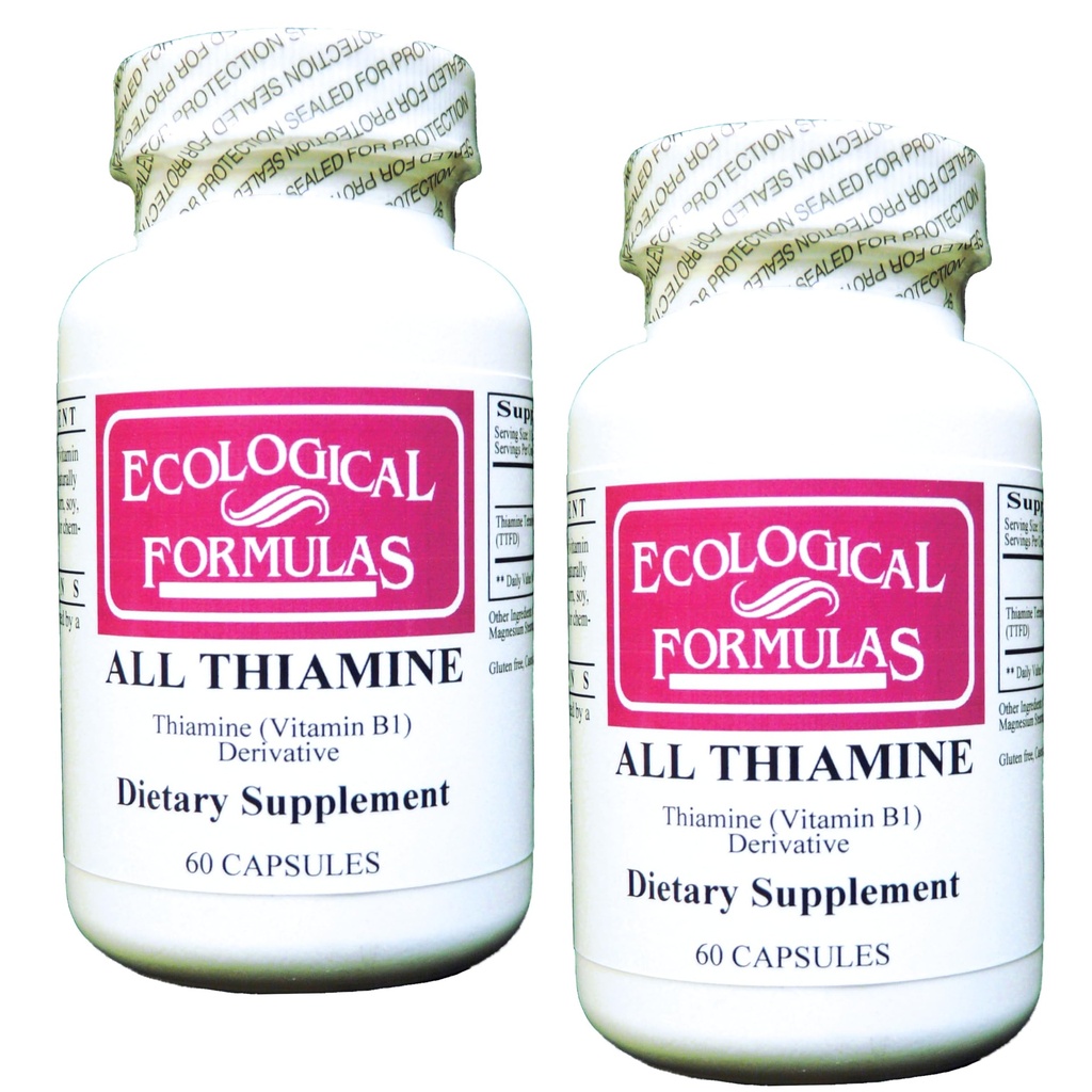 Ekologiska formler All Thiamin vitamin B1 50 mg, 2 X 60 kapslar