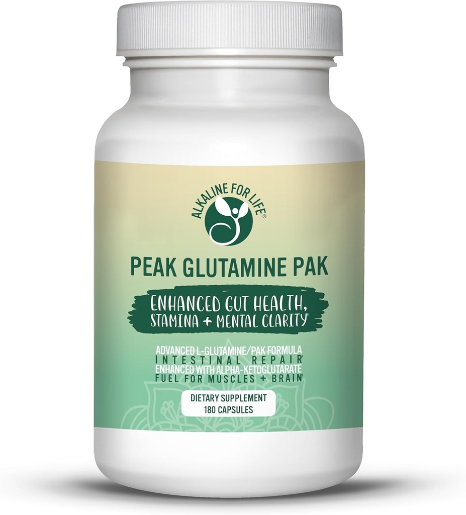 Glutamiinin huippu PAK 180 kapselia L Glutamiini pyridoksaalin Alpha-ketoglutaraatin kanssa, jotta L-glutamiini voidaan kierrättää tehokkaasti Optimal Gut Health Benefit -teholla