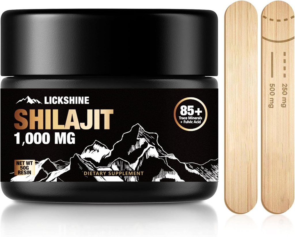 1 Pack Shilajit Pure Himalayan Shilajit Resin med Fulvic Acid, 1000mg Maximum Potency Natural Organic Shilajit med 85 + Trace Minerals Supplement Gel, Support Energy & Immune System - 50g