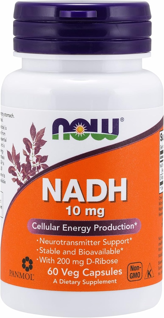 Nu livsmedel NADH med Ribose, 10 mg, 60 Vcaps