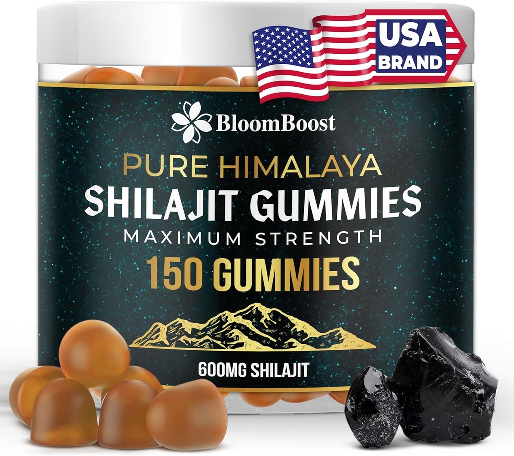 Shilajit for Miehet ja naiset - Shilajit Gummies - Shilajit Pure Himalajan ... 600mg Shilajit, 150 Gummies (75 Palvelua)