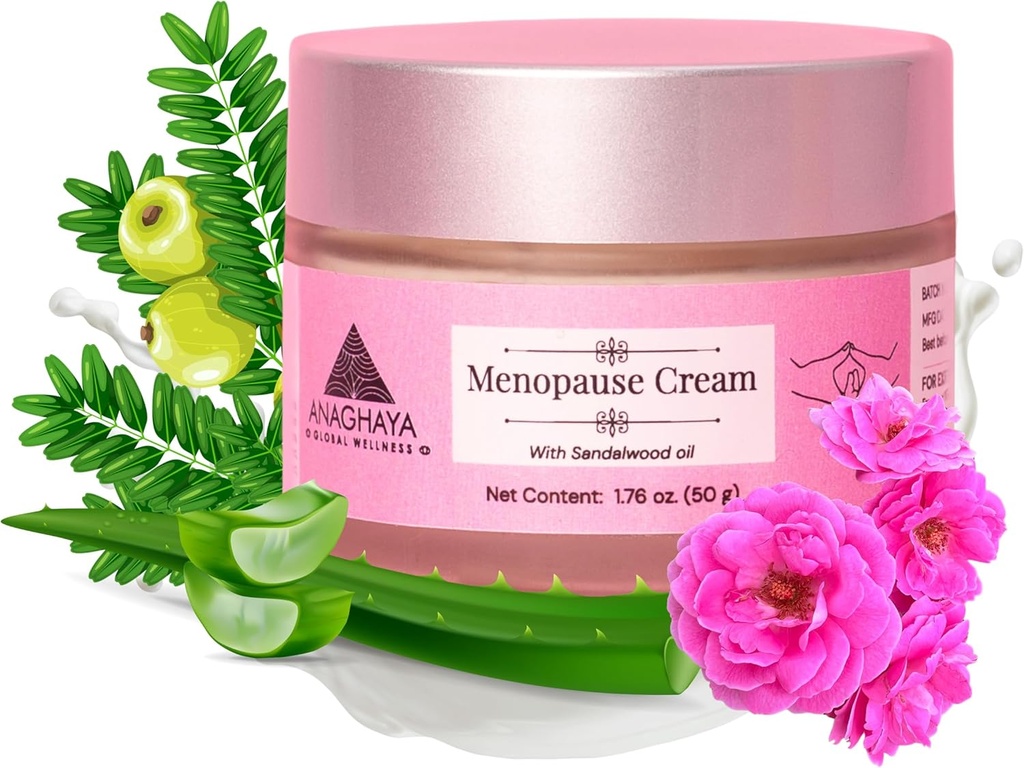 Vaihdevuodet Cream naisille Sandalwood Oil & Pure Rose Water 