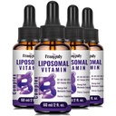 Liposomaalinen B-vitamiini Kompleksinen nestemäinen sublingutiivinen B-vitamiinin täydentää naisille Parempi imeytyminen Metyylinen B12, B1, B2, B3, B5, B6,Folaatti, biotiini energialle ja immuunituelle-8,0 oz