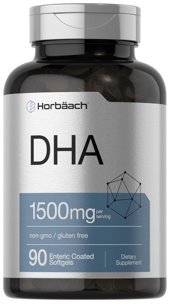 Horbaach DHA Supplement 1500mg ... 90 Softgels... EPA, Omega 3, DHA ...