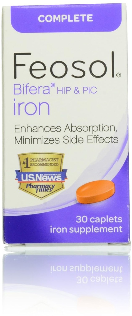Feosol Täydellinen Bifera Iron Caplets 30ct