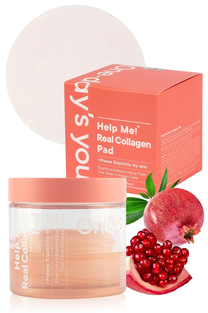 ONE-DAY'S You Help Me! Real Collagen Pads | Hud Firming & Moisturizing | Elasticity Care for Daily Use | 70 Pads | Koreansk hudvård för Firm & Youthful Skin