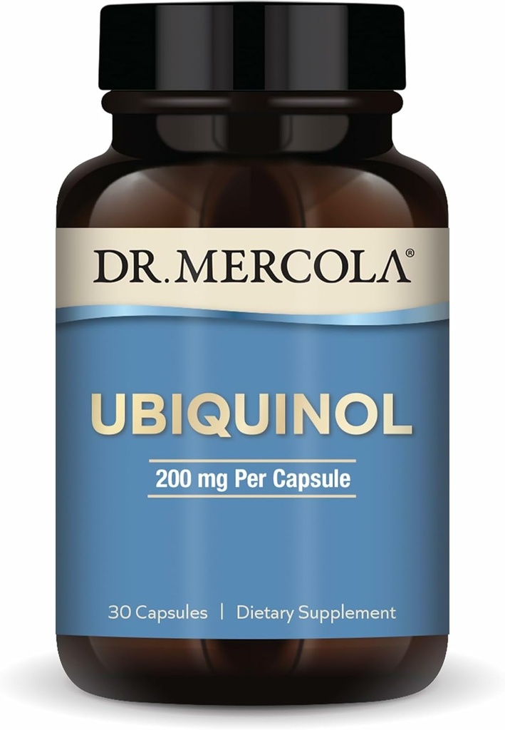Mercola Ubiquinol, 30 Servings (30 kapselia), 200 mg per kapseli, ravintolisä, tukee energian tuotantoa, ei-GMO