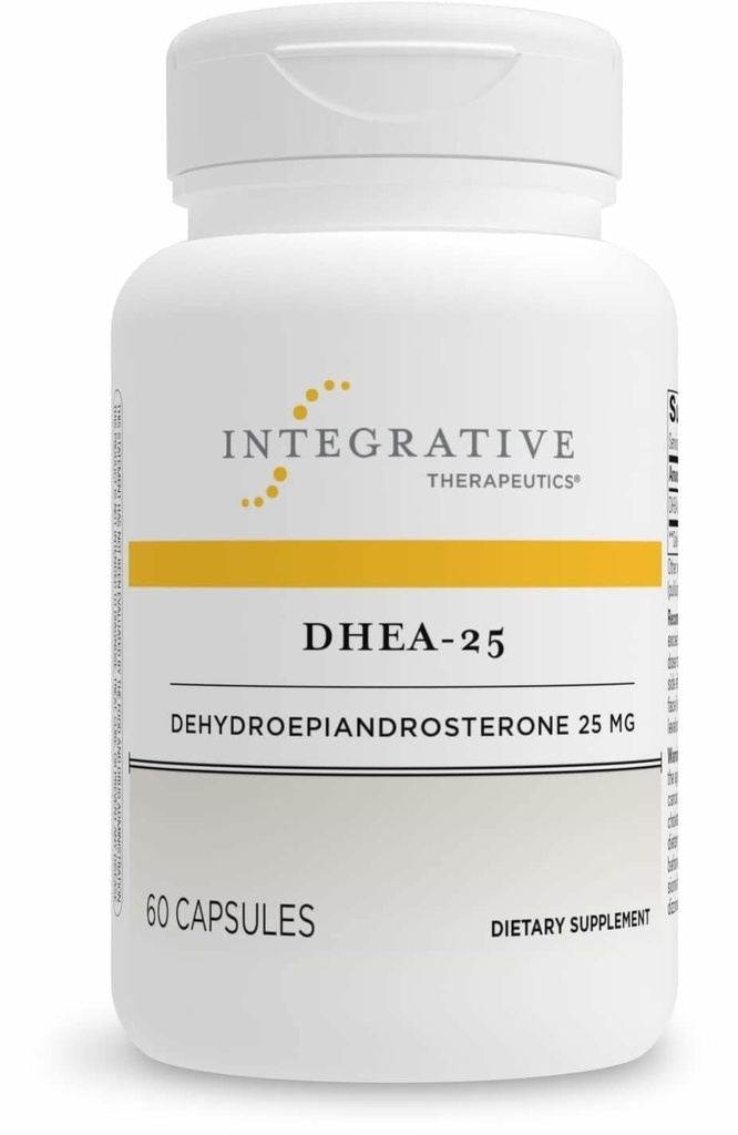 Integratiivinen Therapeutics DHEA-25 - Tukilisä miehille ja naisille - Tuki - Vegaani, gluteeniton ja maitotuotteeton - 60 kapselia (60 tarjoilua)
