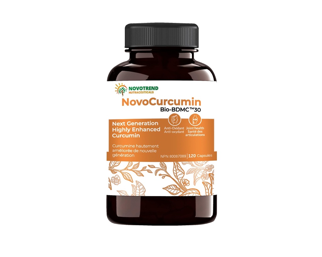 NovoCurcumin- seuraavan sukupolven voimakkaasti tehostettu Curcumin- 120 kapselia