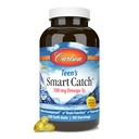 Carlson - Teens Smart Catch, 700 mg Omega-3s, kognitiv utveckling, hjärnfunktion och visionsstöd, citron, 180 Softgels