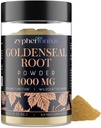 Goldenseal Root Powder Organic 1000 mg - Goldenseal Powder Supplement för Immune & Gut, Pure & Natural Herbal Goldenseal Supplement, Gluten Free - 60 portioner (1 flaska)