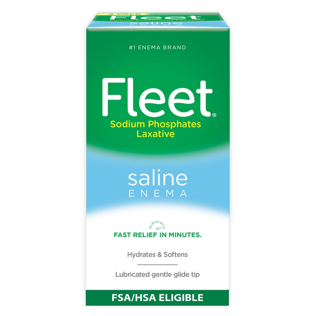 Laivasto Laksative Saline Enema for Adult Ummetus, 4. 5 fl oz, 4 pulloa