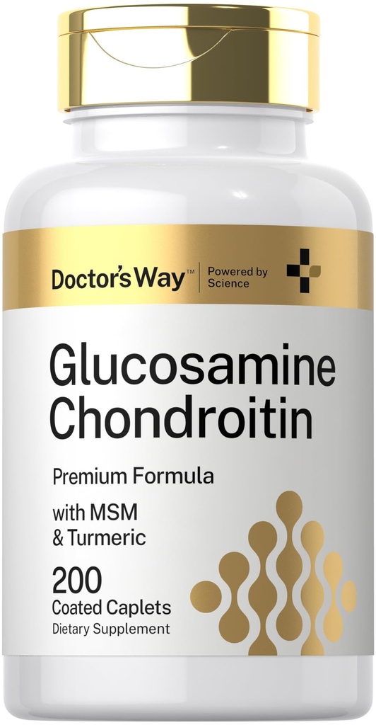 Doctor's Way Glukosamine Chondroitin MSM Turmeric ... 200 Caplets... Advanced Support Complex...