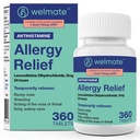 WELMATE - Levocetirizin Dihydrochloride 5mg (360 ct) - Non Drowsy Allergy Medicine - 24 timmar - Antihistamin - Generiska allergipiller - Over-The-Counter Medication