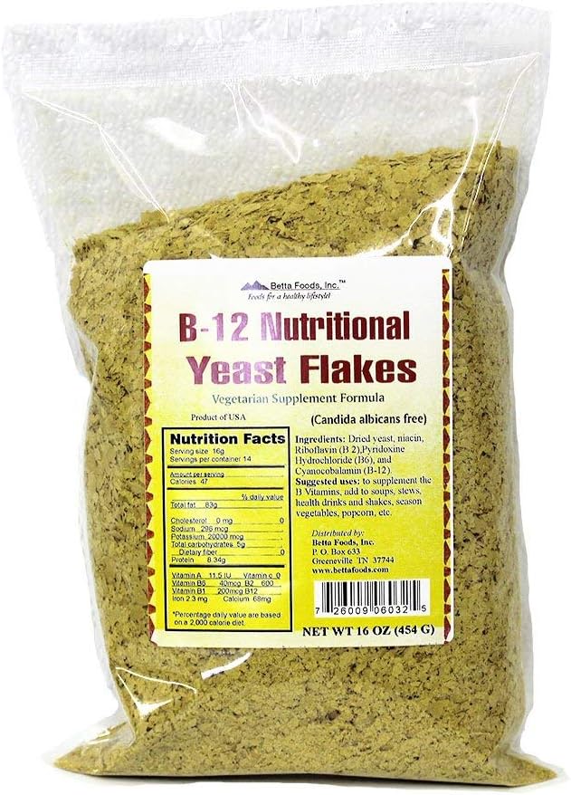 B-12 Hiivahiutaleet (kasvisruokalisä)